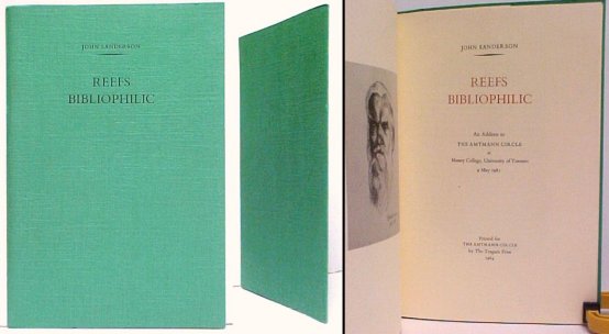 Reefs Bibliophilic : An Address to The Amtmann Circle at Massey College. ltd ed
