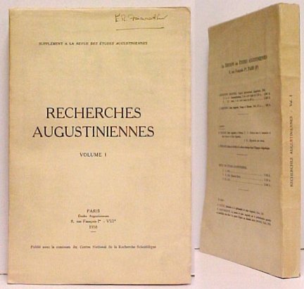 Recherches Augustiniennes. Volume I. Image for Recherches Augustiniennes. Volume I.