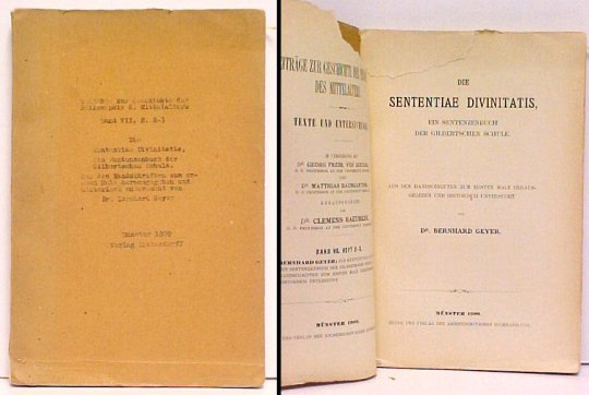 Image for Die Sententiae Divinatatis : Ein Sentenzenbuch der Gilbertschen Schule Die Sententiae Divinatatis : Ein Sentenzenbuch der Gilbertschen Schule