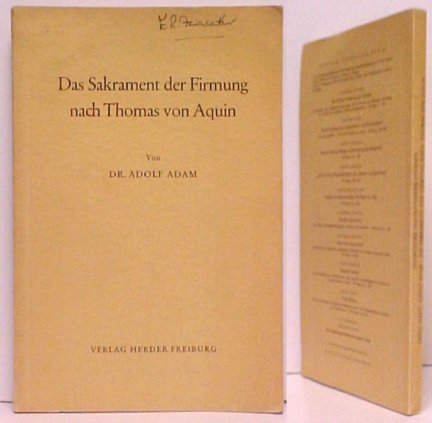 Image for Das Sakrament der Firmung nach Thomas von Aquin