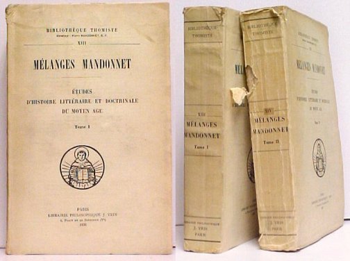 Mélanges Mandonnet : Études d'Histoire Littérature et Doctrinale du Moyen Age. in 2 vols Image for Mélanges Mandonnet : Études d'Histoire Littérature et Doctrinale du Moyen Age. in 2 vols