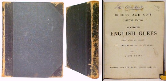 Image for Boosey and Co.'s National Edition of Standard English Glees Vol. I
