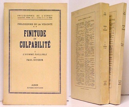Finitude et Culpabilit. 2 vols