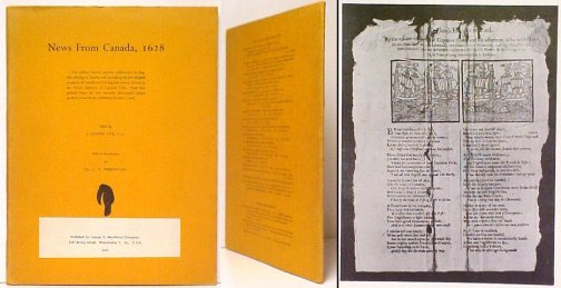News From Canada, 1628. First American Edition in dustjacket