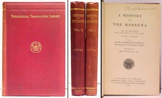 Image for History of the Hebrews. . In Two Volumes. Volume I: Sources of Information and History of the Period up to the Death of Joshua / Sources of Informa tion and history of the Period Down to the Babylonian Exile History of the Hebrews. . In Two Volumes. Volume I: Sources of Information and History of the Period up to the Death of Joshua / Sources of Informa tion and history of the Period Down to the Babylonian Exile