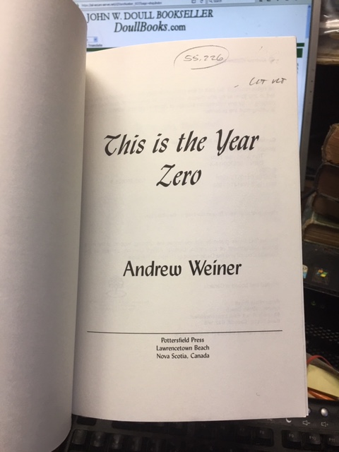 This is the Year Zero. First Edition