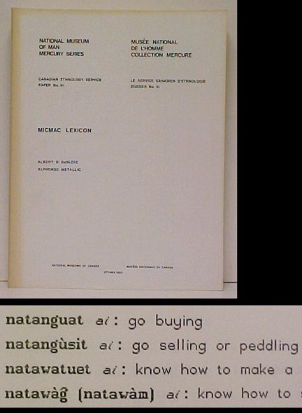 Image for Micmac Lexicon : National Museum of Man: Mercury Series: Canadian EthnologyService Paper No. 91. Micmac Lexicon : National Museum of Man: Mercury Series: Canadian EthnologyService Paper No. 91.