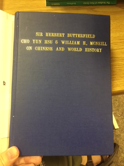 Image for 0n Chinese and World History.  First Edition in dustjacket