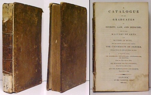 Catalogue of all Graduates in Divinity, Law, and Medicine; and of all Masters of Arts and Doctors of Music Image for Catalogue of all Graduates in Divinity, Law, and Medicine; and of all Masters of Arts and Doctors of Music