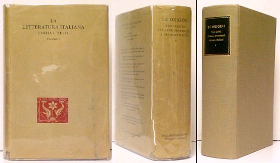 Image for La Letteratura Italiana : Storia e Testi : Volume 1 : Le Origini. Vol 1 only. in dj. La Letteratura Italiana : Storia e Testi : Volume 1 : Le Origini. Vol 1 only. in dj.