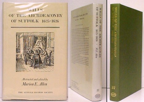 Willis of the Archdeaconry of Suffolk, 1625-1626. 1st UK in dj.