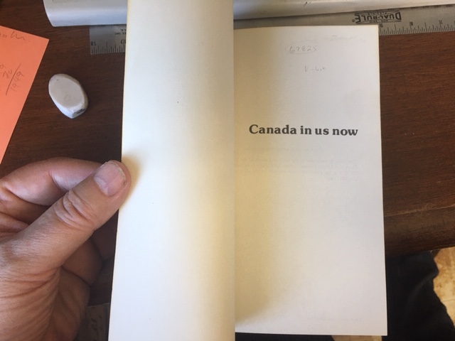 Image for Canada in Us Now : The First Anthology of Black Poetry and Prose in Canada. First Edition