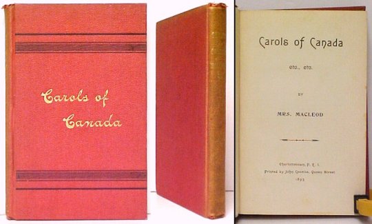 Carols of Canada. red cloth.