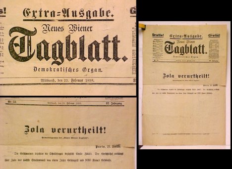 Image for Zola verurtheilt! Extra-Ausgabe Neues Wiener Tagblatt, Demokratisches Organ, Mittwoch, den 23. Februar, 1898