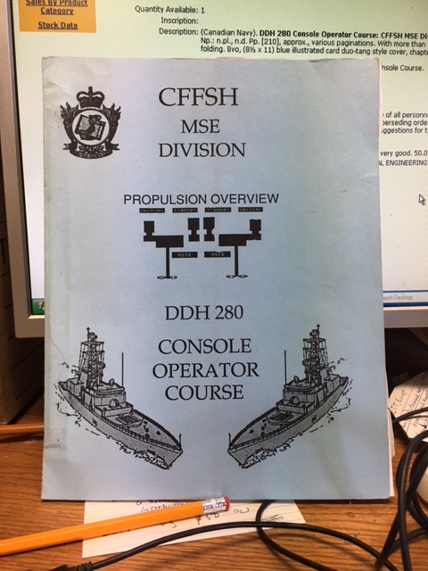 DDH 280 Console Operator Course : CFFSH MSE Division Propulsion Overview