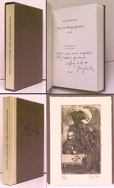 Spiel im Morgengrauen. signed with hand-numbered signed print. in slipcase.