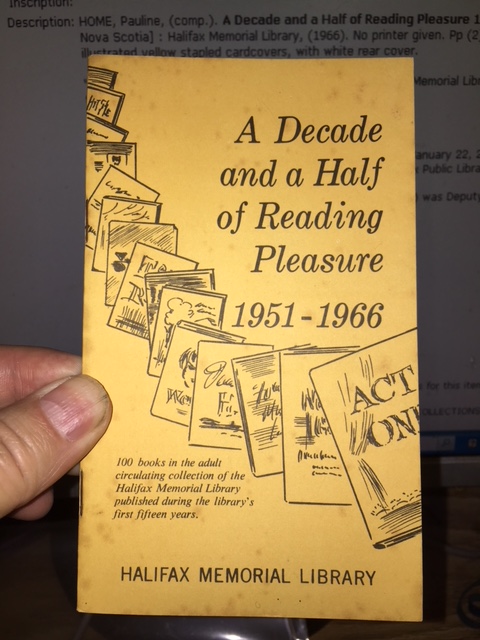 Image for A Decade and a Half of Reading Pleasure, 1951-1966 : 100 books in the adult circulating collection of the Halifax Memorial Library published during the library's first fifteen years