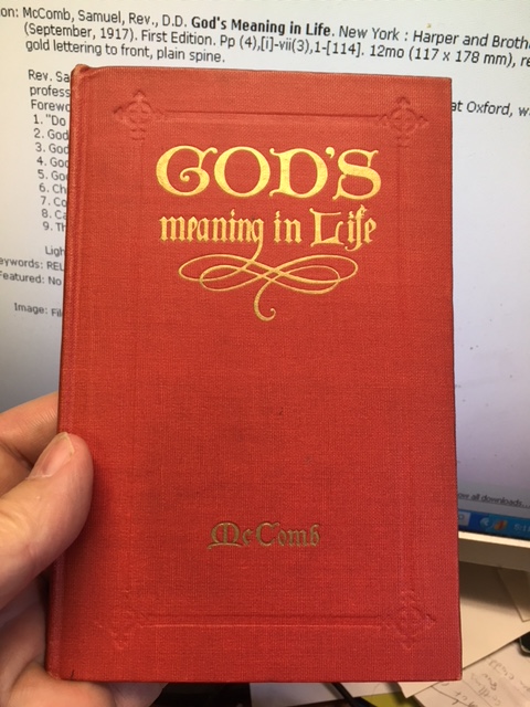 God's Meaning in Life. First Edition