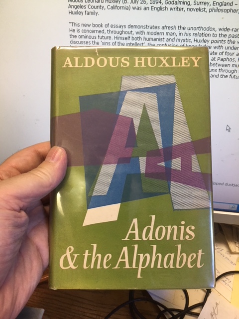 Image for Adonis and the Alphabet and Other Essays.  First  British Edition, Second Binding in dust jacket
