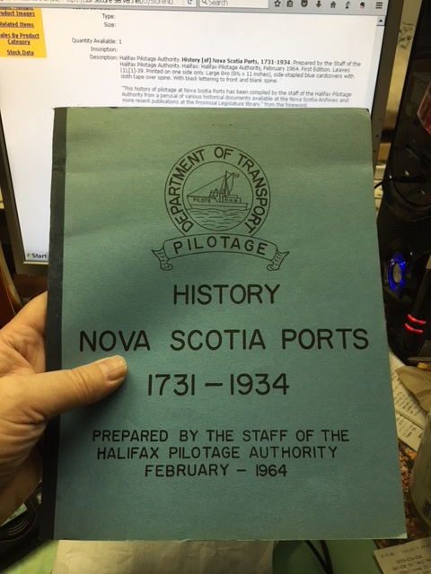 Image for History of Nova Scotia Ports, 1731-1934. First Edition