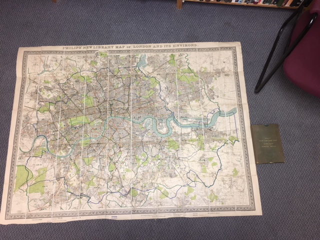 Philips' New Library Map of London and Its Environs. with - Index to Philips' New Library and Colonial Map of London & Suburbs