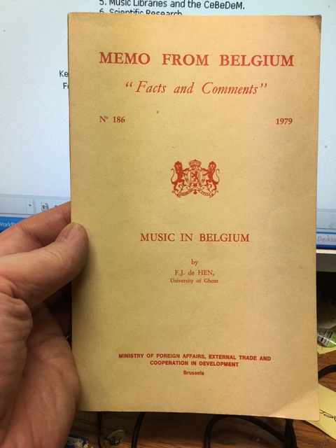 Image for Music in Belgium. Music in Belgium.