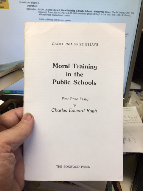 Moral Training in Public Schools : First Prize Essay.