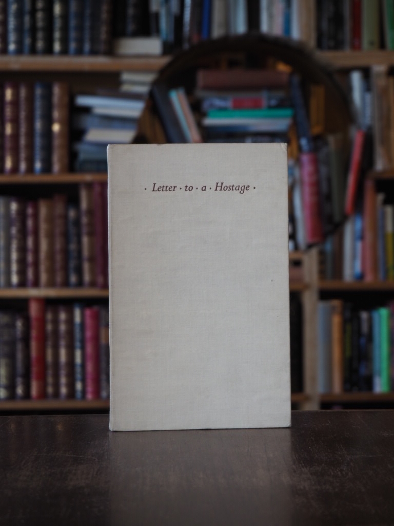 Letter to a Hostage. Translated by Jacqueline Gerst. First Edition