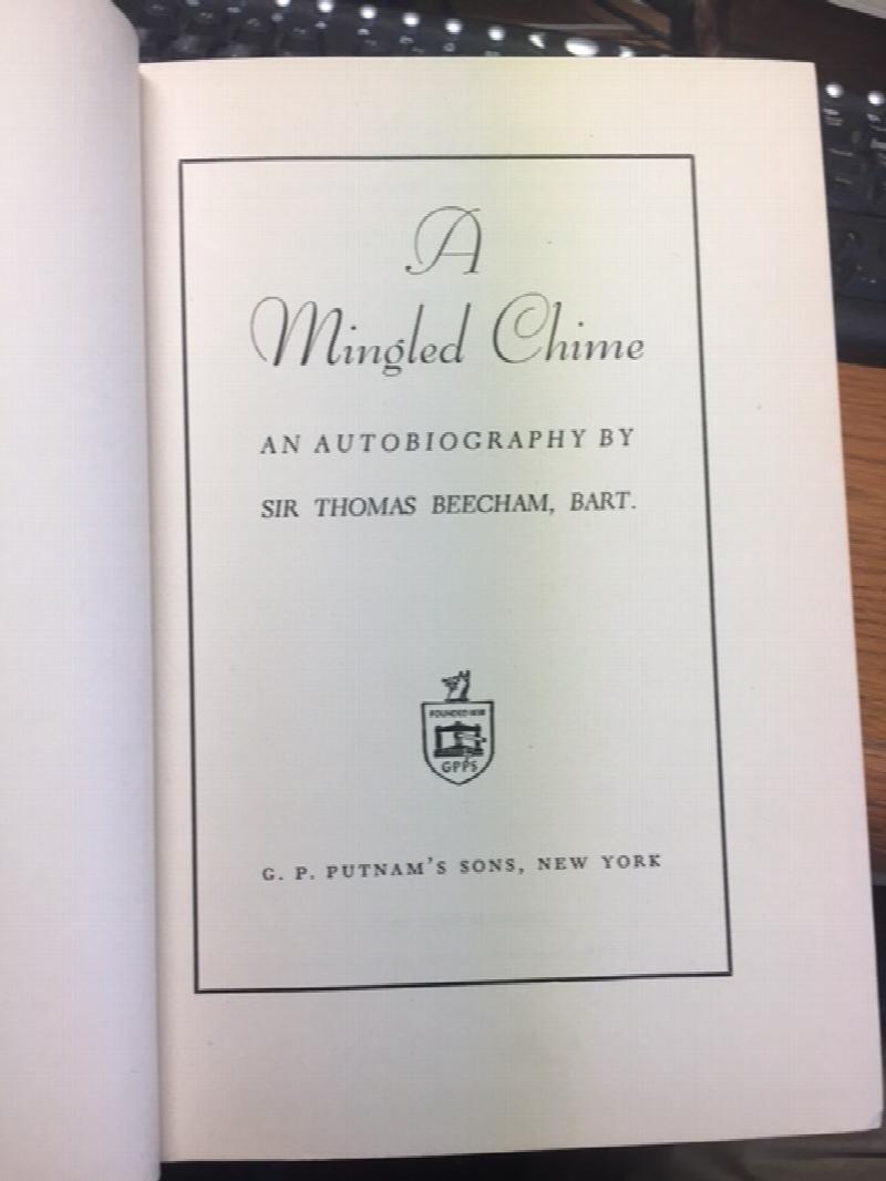 Image for A Mingled Chime : An Autobiography. Second American Printing in dust jacket, Signed