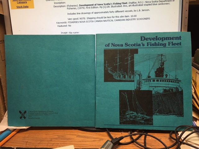 Development of Nova Scotia's Fishing Fleet. First Edition.