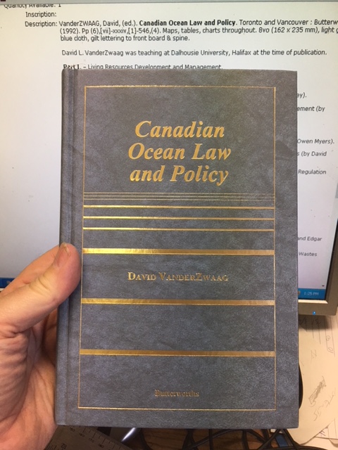 Image for Canadian Ocean Law and Policy. First Edition