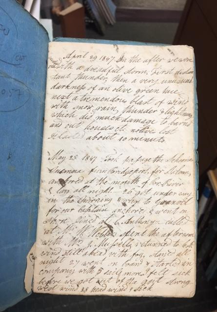 Image for Untitled manuscript notebook (diary), probably from Massachusetts, dated 1847 Untitled manuscript notebook (diary), probably from Massachusetts, dated 1847