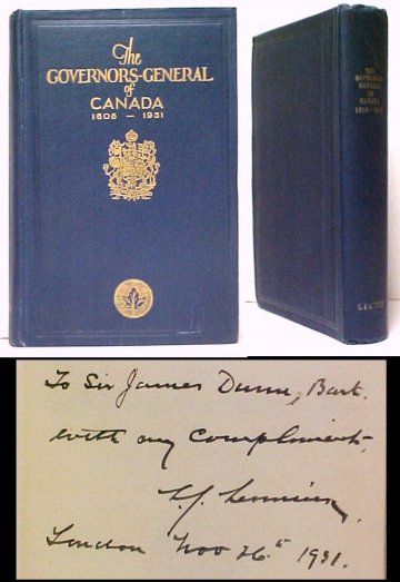 Governors-General of Canada 1608-1931