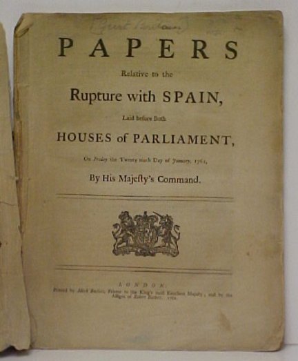 Image for Papers Relative to the Rupture with Spain