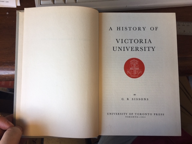 Image for A History of Victoria University. First Edition