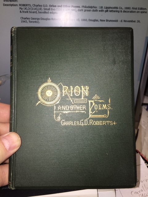 Image for Orion and Other Poems. First Edition. Lovely copy, Signed by Roberts